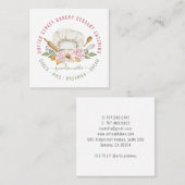 Bäckerei Bäckerei Konditorei Koch Aquarellgebäck U Quadratische Visitenkarte (Vorne/Hinten)