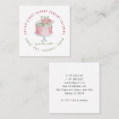 Bäckerei Bäckerei Konditorei Koch Aquarellgebäck U Quadratische Visitenkarte (Vorne/Hinten)