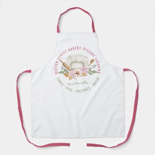 Bäckerei Bäckerei Konditorei Koch Aquarellgebäck U Schürze (Vorderseite)