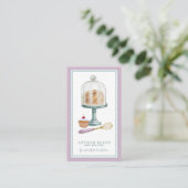 Bäckerei Bäckerei Konditorei Koch Aquarellgebäck Visitenkarte (Stehend Vorderseite)