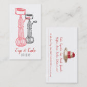 Bäckerei, Bäckerei, Konditorei, Koch, Eierbecher Visitenkarte (Vorne/Hinten)