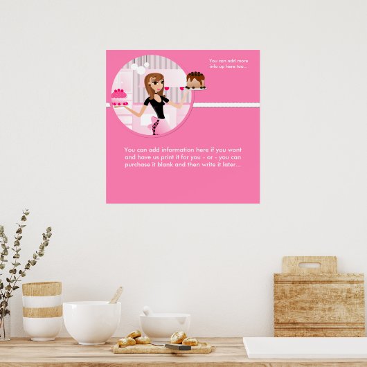 Bäckerei/Bäckerei/Konditorei Koch Poster Design 3 (Küche)