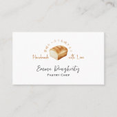 Bäckerei Bäckerei Weißbrot Loaf Wasserfarbe Rustik Visitenkarte (Vorderseite)