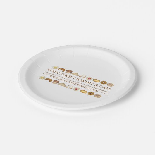 Bäckerei Backwaren Konditorei Konditorei Pappteller (Schrägansicht)