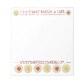 Bäckerei Backwaren Obst Dänisches Gebäck Notizblock (Vorderseite)