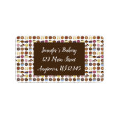 Bäckerei Bake Sale Foods Brownie Cupcake Pie Süßig Adressaufkleber (Vorne)