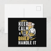 Bäckerei Baker Bake Behalt Calm Baking Geschenk Id Postkarte (Vorne/Hinten)