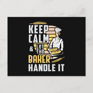 Bäckerei Baker Bake Behalt Calm Baking Geschenk Id Postkarte