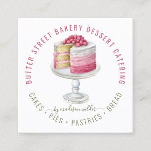 Bäckerei Baker Dessert Catering Business Card Quadratische Visitenkarte