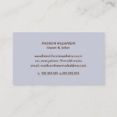 Bäckerei | Baker Watercolor Patern Business Card Visitenkarte (Rückseite)