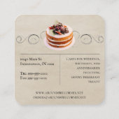 Bäckerei | Beige Visitenkarte (Rückseite)