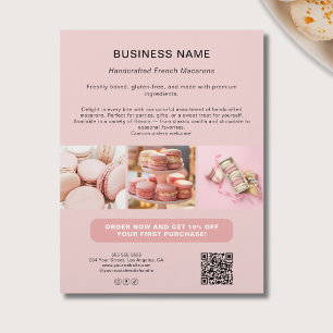 Bäckerei Benutzerdefiniertes Foto QR Social Media Flyer