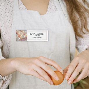 Bäckerei Benutzerdefiniertes Foto Weiß Geschäft Namenschild
