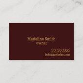 Bäckerei beruflich visitenkarte (Rückseite)