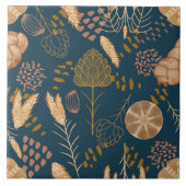 Bäckerei Bliss: Artistisches Brot und Gerste, Aqua Fliese (Vorderseite)