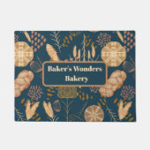 Bäckerei Bliss: Artistisches Brot und Gerste, Aqua Fußmatte (Vorderseite)