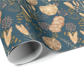 Bäckerei Bliss: Artistisches Brot und Gerste, Aqua Geschenkpapier (Rolleneckpunkt)