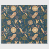 Bäckerei Bliss: Artistisches Brot und Gerste, Aqua Geschenkpapier (Flach)