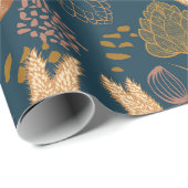 Bäckerei Bliss: Artistisches Brot und Gerste, Aqua Geschenkpapier (Rolleneckpunkt)