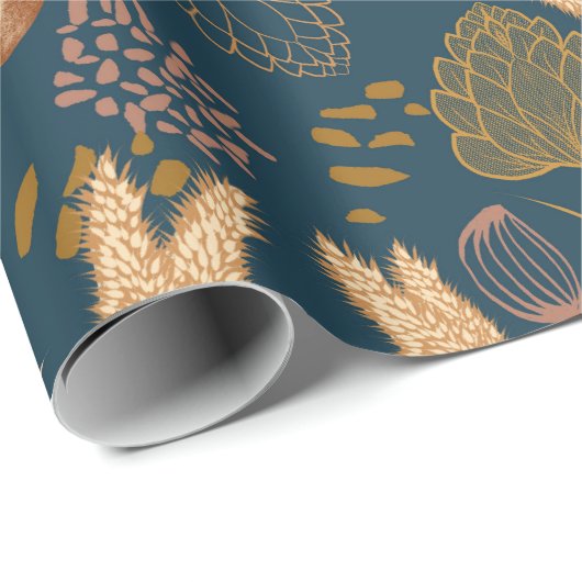 Bäckerei Bliss: Artistisches Brot und Gerste, Aqua Geschenkpapier (Rolleneckpunkt)