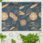 Bäckerei Bliss: Artistisches Brot und Gerste, Aqua Geschirrtuch (Gefaltet)