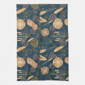 Bäckerei Bliss: Artistisches Brot und Gerste, Aqua Geschirrtuch (Vertikal)