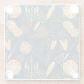 Bäckerei Bliss: Artistisches Brot und Gerste, Aqua Glasuntersetzer (Rückseite)