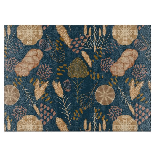 Bäckerei Bliss: Artistisches Brot und Gerste, Aqua Schneidebrett (Vorderseite)