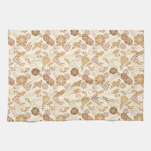 Bäckerei Bliss: Artistisches Brot und Gerste, Beig Geschirrtuch (Horizontal)