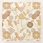 Bäckerei Bliss: Artistisches Brot und Gerste, Beig Glasuntersetzer (Vorderseite)