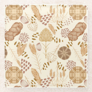 Bäckerei Bliss: Artistisches Brot und Gerste, Beig Glasuntersetzer