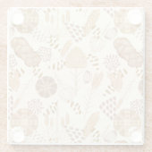 Bäckerei Bliss: Artistisches Brot und Gerste, Beig Glasuntersetzer (Rückseite)