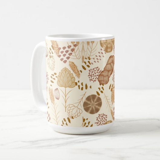 Bäckerei Bliss: Artistisches Brot und Gerste, Beig Kaffeetasse (Vorderseite Links)