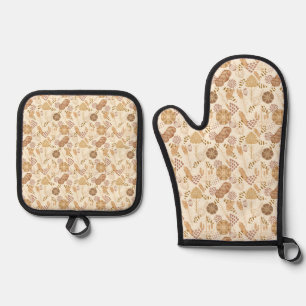 Bäckerei Bliss: Artistisches Brot und Gerste, Beig Ofenhandschuh & Topflappen-Set