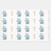 Bäckerei Blue Flower Mixer Geschenkpapier Set (Vorderseite)