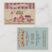 Bäckerei Boutique Cakes & Patisserie Business Card Visitenkarte (Vorne/Hinten)