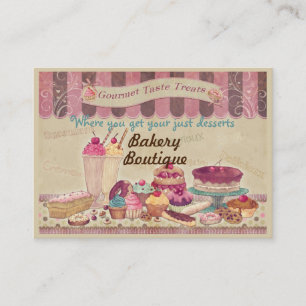Bäckerei Boutique Cakes & Patisserie Business Card Visitenkarte