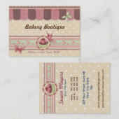 Bäckerei Boutique Patisserie Business Card 3 Visitenkarte (Vorne/Hinten)