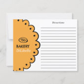 Bäckerei Brot Illustrationen Rezept Karte (Rückseite)