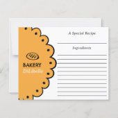 Bäckerei Brot Illustrationen Rezept Karte (Vorderseite)