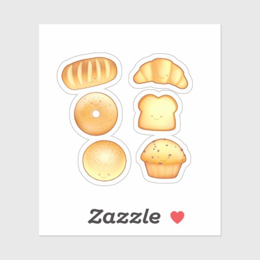 Bäckerei Brot Leckereien Aufkleber (Blatt)