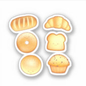 Bäckerei Brot Leckereien Aufkleber (Vorderseite)