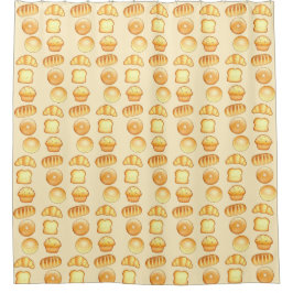 Bäckerei Brot Leckereien Duschvorhang