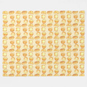 Bäckerei Brot Leckereien Fleecedecke (Vorderseite (Horizontal))
