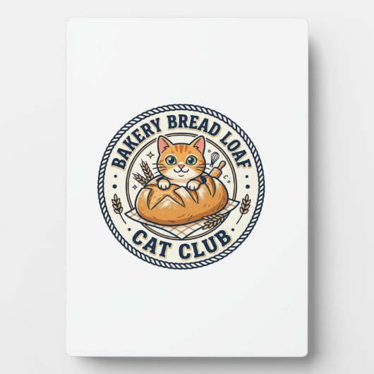Bäckerei Brotlaib Katze Katzen-Mutter-Geschenkidee Fotoplatte (Vorderseite)