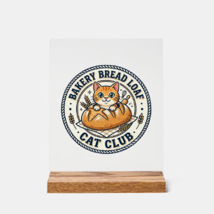 Bäckerei Brotlaib Katze Katzenmutter Geschenkidee Acrylschild