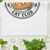 Bäckerei Brotlaib Katze Katzenmutter Geschenkidee Geschirrtuch (Gefaltet)