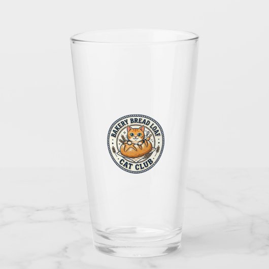Bäckerei Brotlaib Katze Katzenmutter Geschenkidee Glas (Vorderseite)