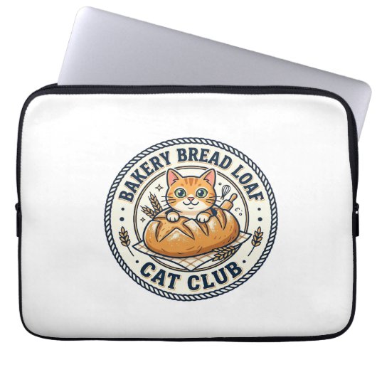 Bäckerei Brotlaib Katze Katzenmutter Geschenkidee  Laptopschutzhülle (Vorderseite)