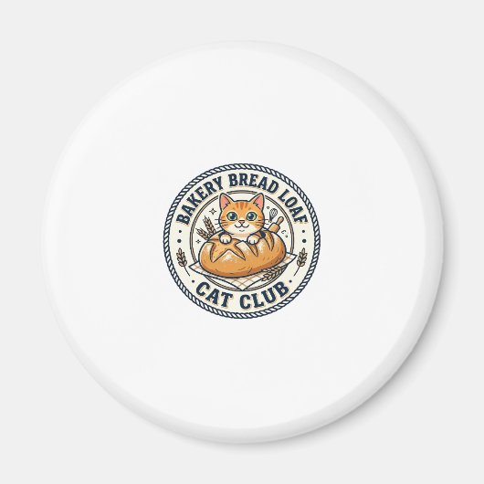 Bäckerei Brotlaib Katze Katzenmutter Geschenkidee Magnet (Vorne)